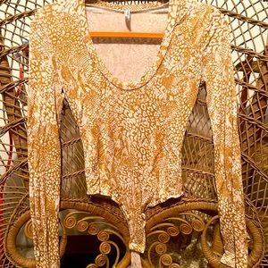 Free people long sleeve body suit